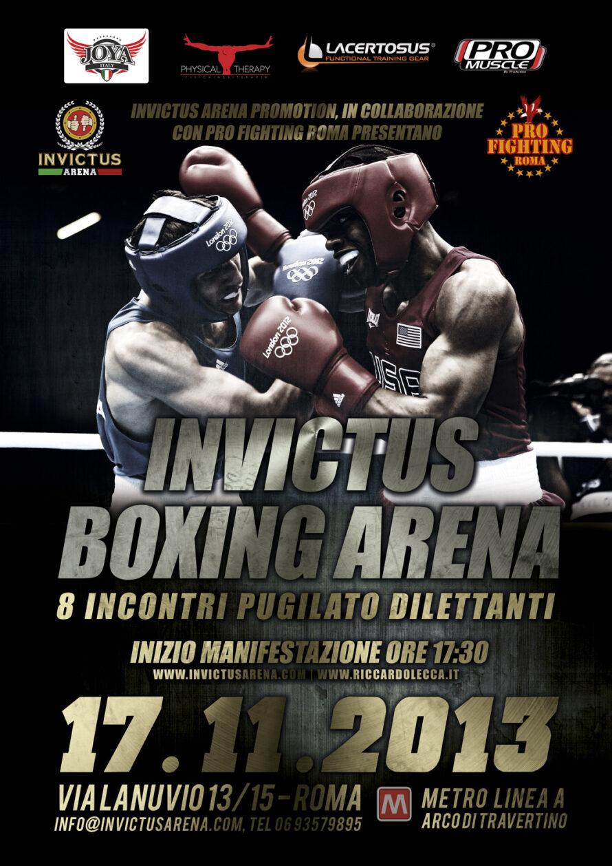 Domenica 17 Novembre i migliori pugili capitolini si sfideranno sul ring di Invictus Academy