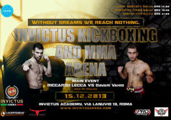 Domenica 15 Dicembre: Invictus Kickboxing and MMA Arena