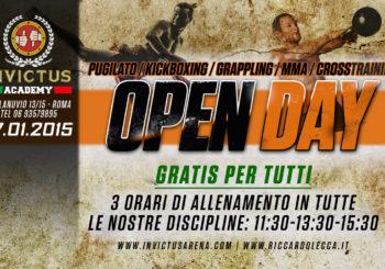 17 Gennaio, OPEN DAY GRATUITO con Pugilato, Kick Boxing/Thai Boxe, Crosstraining, Grappling e MMA