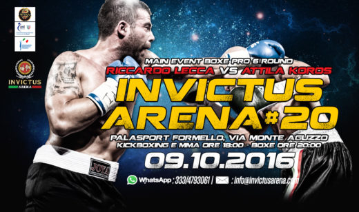 Invictus Arena, gala sport da combattimento a Formello