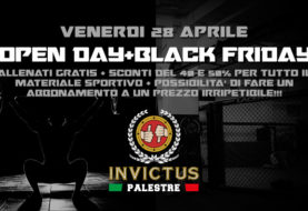 Venerdì 28 Aprile OPEN DAY più BLACK FRIDAY nelle palestre Invictus!